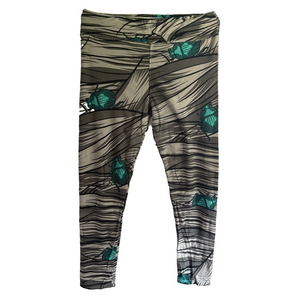 LuLaRoe Black and Gray Mummy Leggings